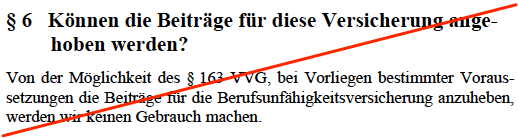 Alte Leipziger BU §163 VVG